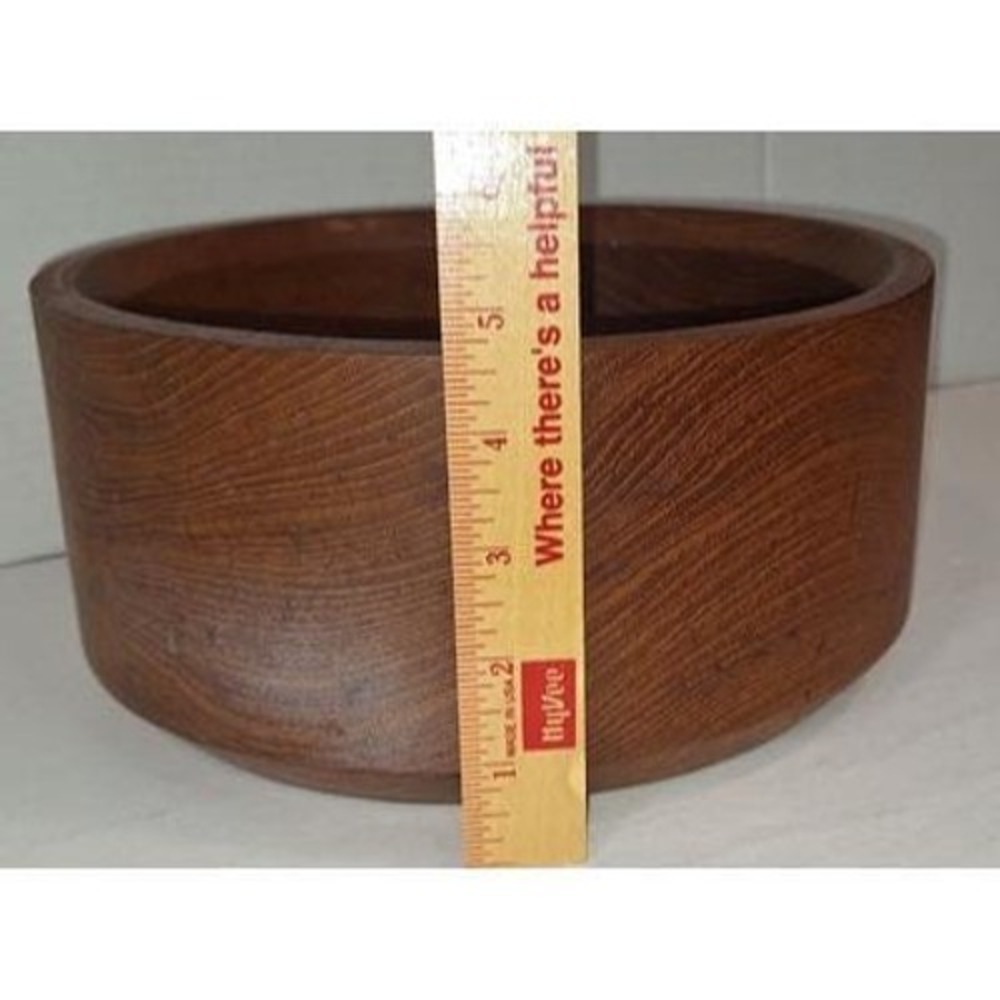 Good Wood Teak Bowl Salad Dough Vintage - Picture 11 of 13